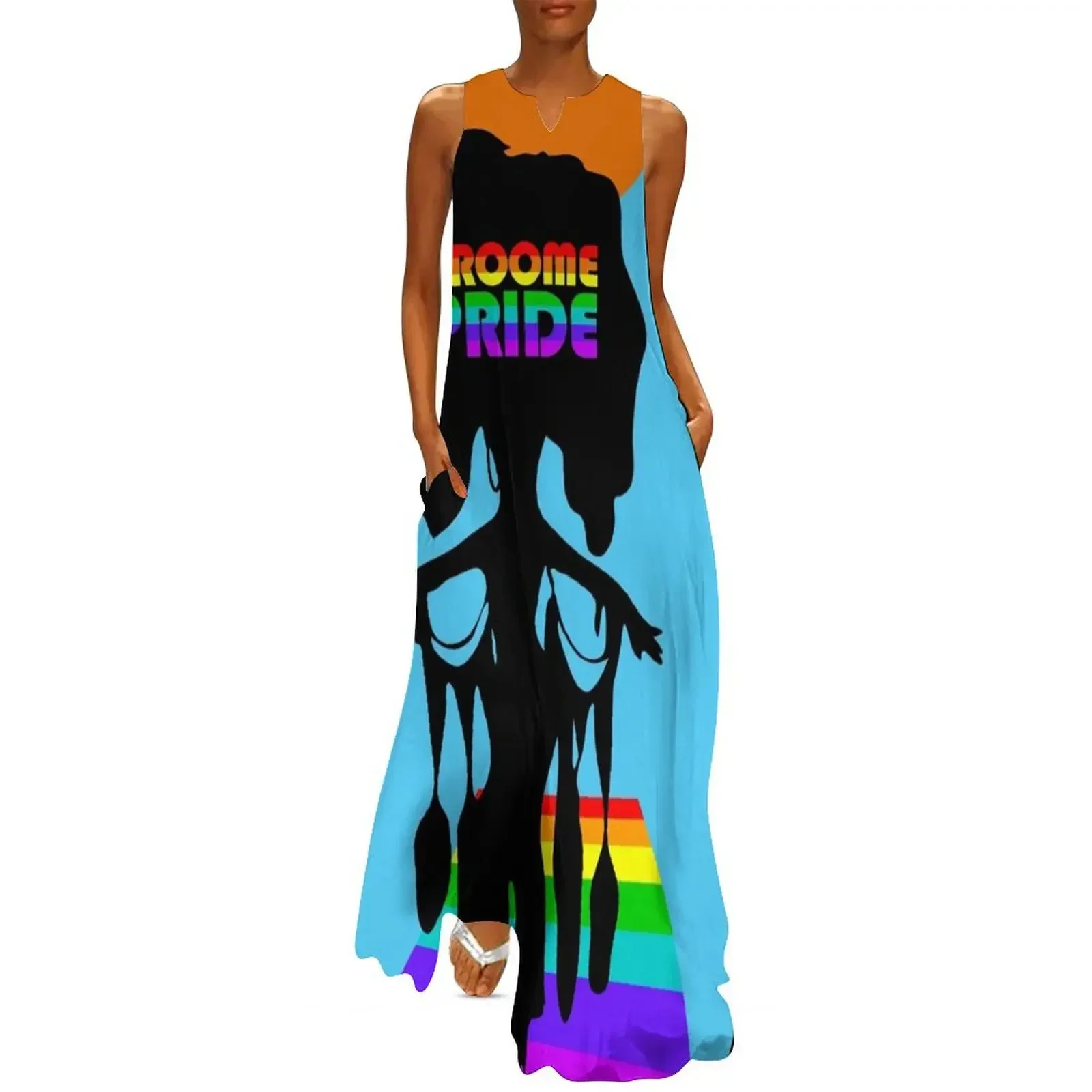 

Broome Pride Stepping Out – Rainbow Logo Long Dress women's summer jumpsuit Dress woman women dresses Elegant gowns Dress