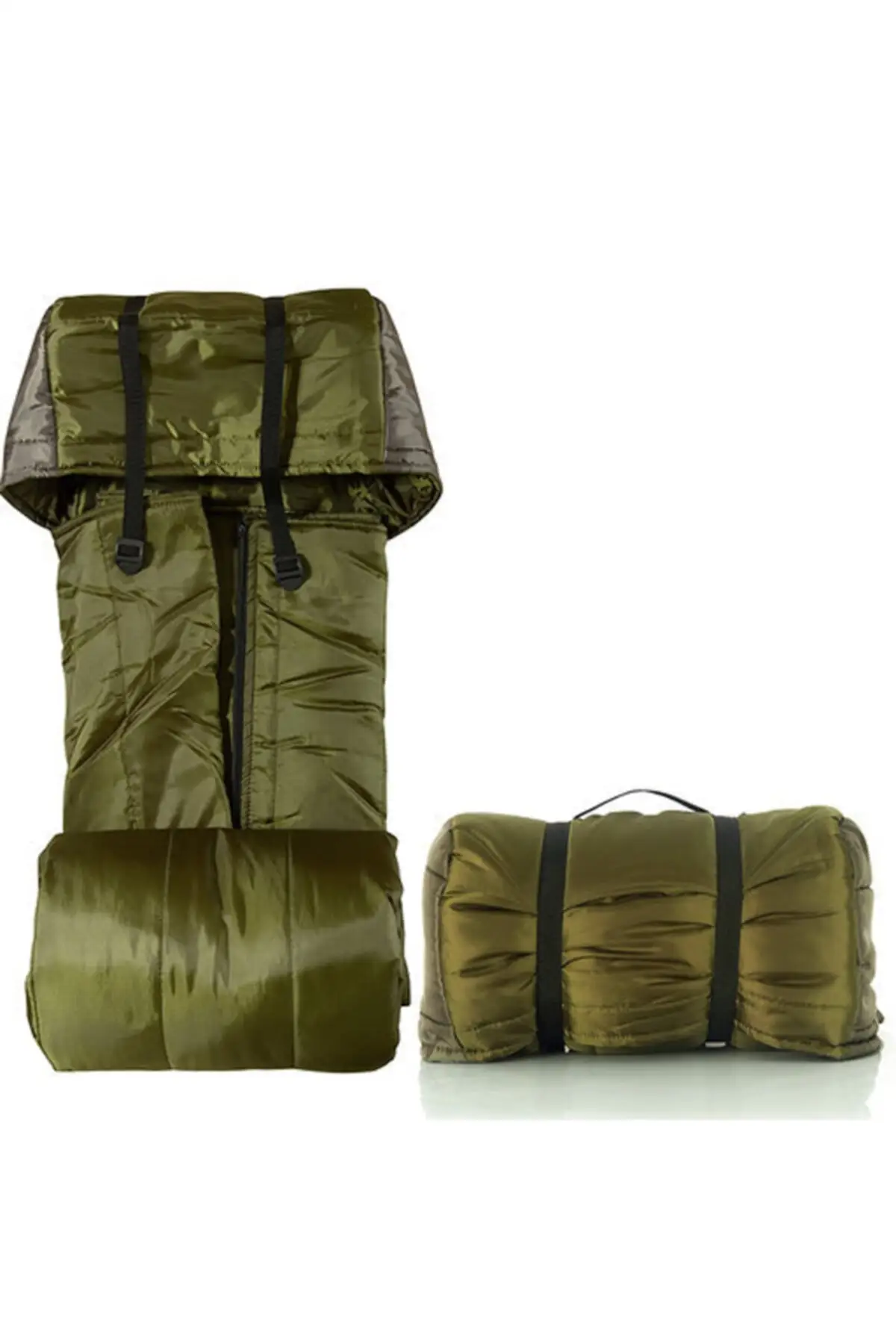 Green Camping sleeping bag Eco for Sleeping bag Khaki color