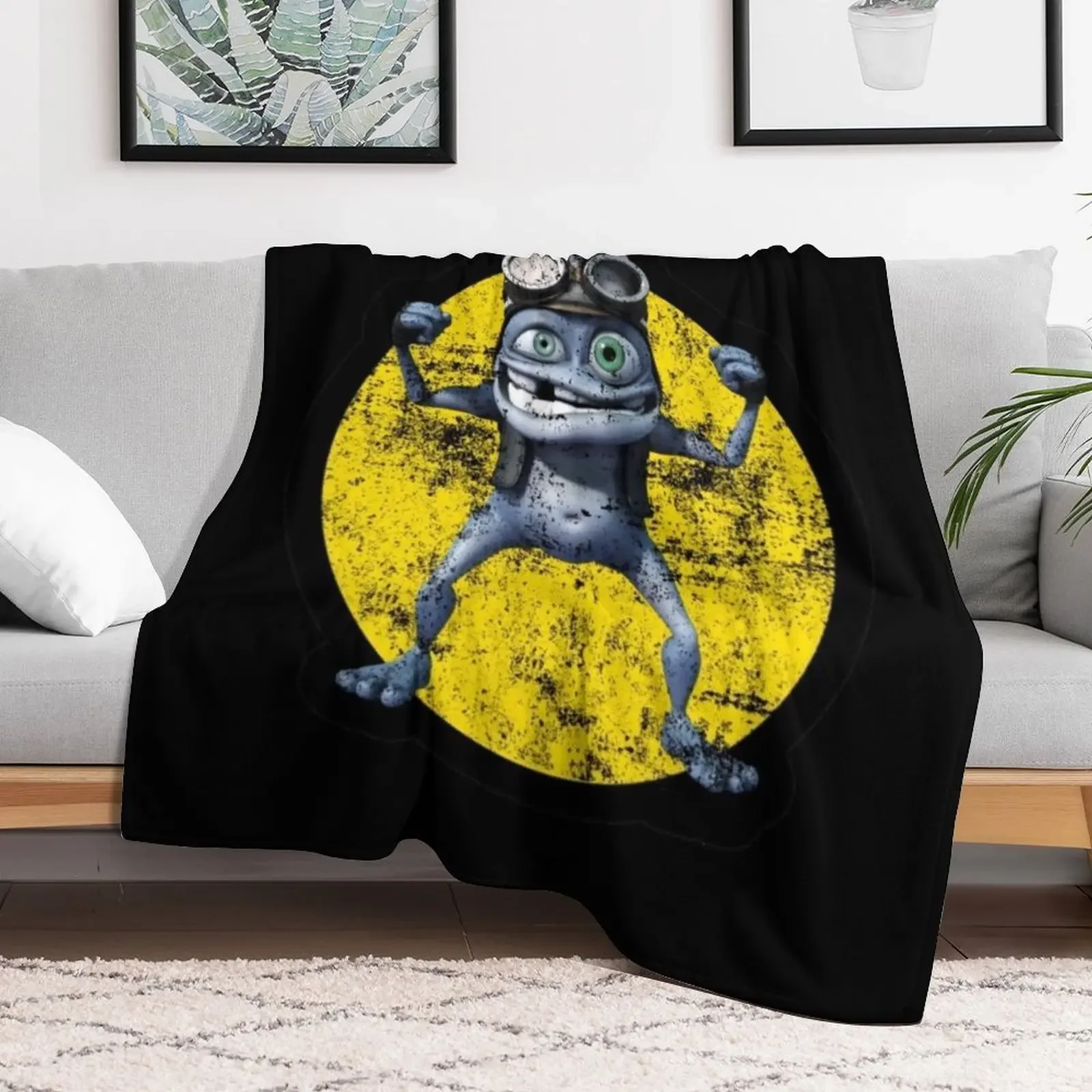 Crazy Frog 4 Throw Blanket Cozy Sofa Blanket for TV Watching Napping