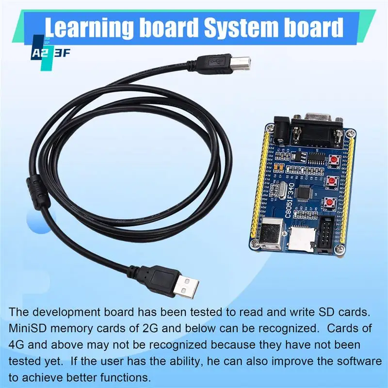 

A23F-C8051F340 Плата разработки микроконтроллера Основная плата Обучающая плата Системная плата