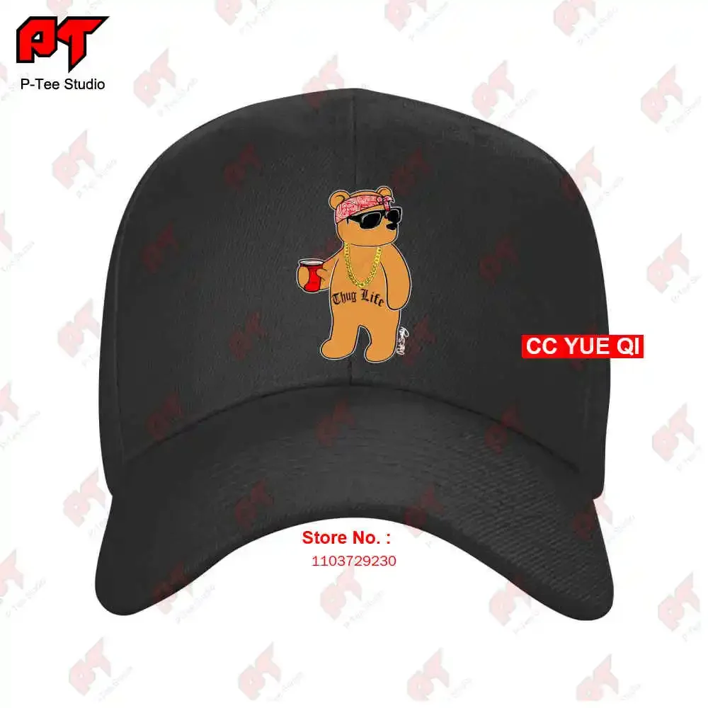 Riot Society Thug Life Bear Baseball Caps Truck Cap SBEX