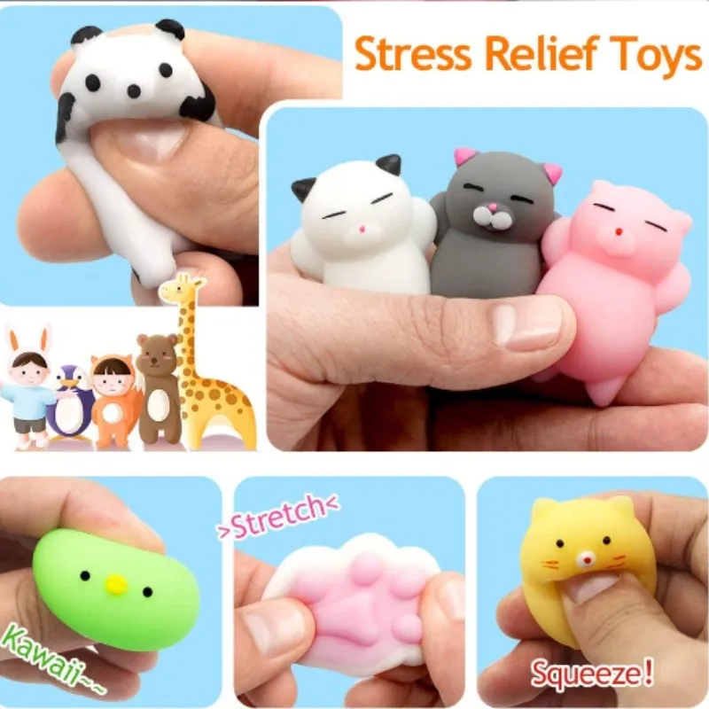 50pcs Small Animal Cute Pet Seal Jun Little Rabbit Creative Toy Pinching Music Decompression Children's Toy