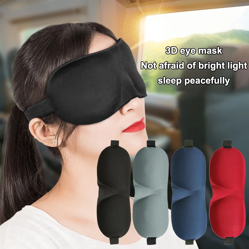 

3D Sleep Mask Blindfold Sleeping Aid Soft Memory Foam Eye Mask For Sleeping Travel Blockout Light Slaapmasker Eye Cover With Ear