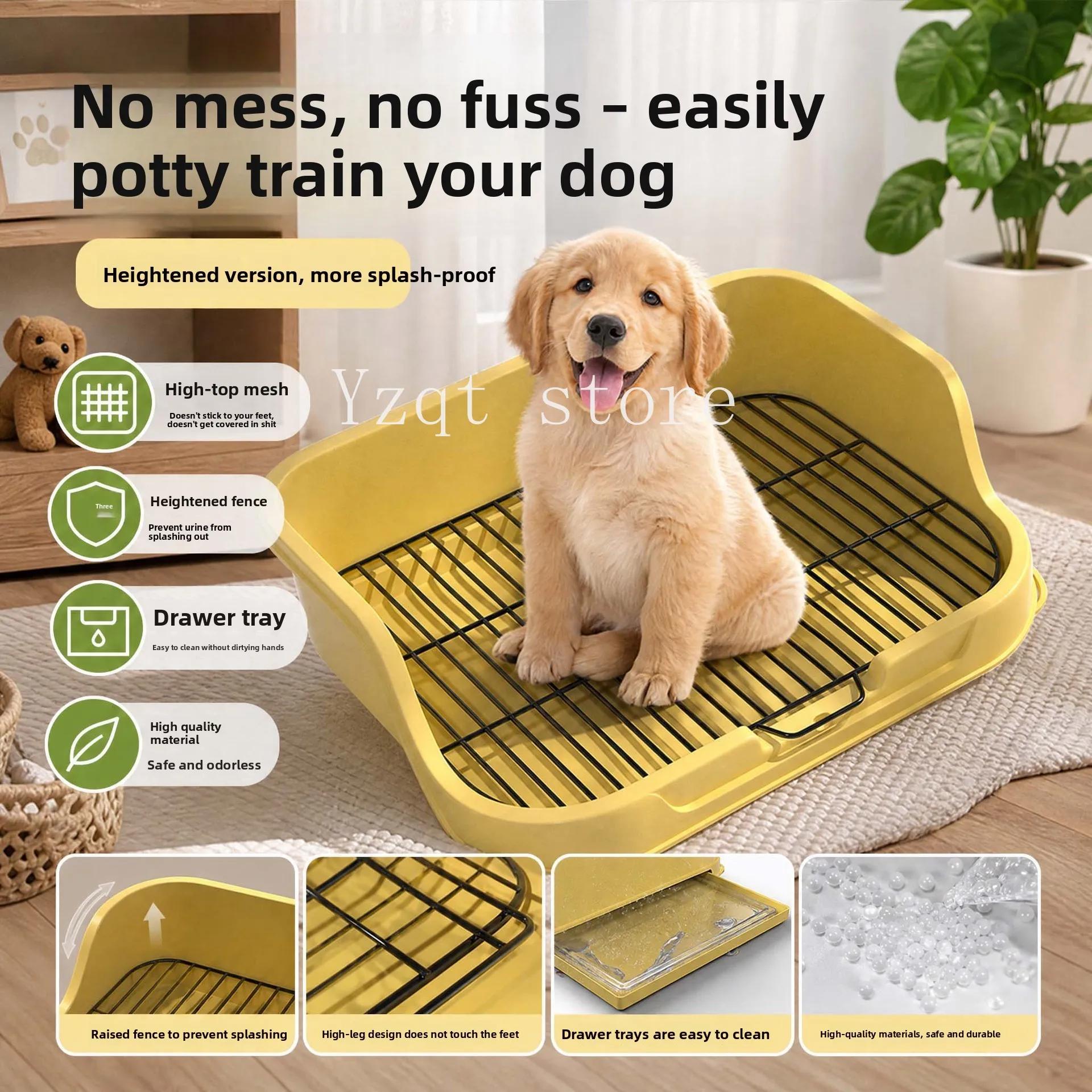 Dog toilet Small medium and large dog anti-stepping feces fixed-point defecation anti-stepping feces basin Full range of dog