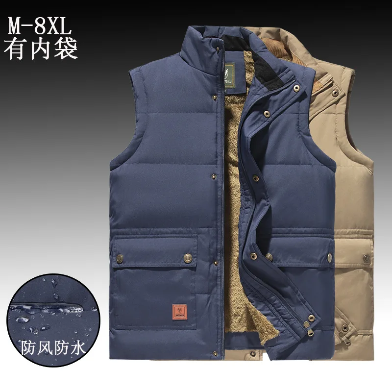 

Male Warm Fur Waistcoat Fleece Vest Men Clothing Winter Men's Waterproof Vest Jackets Sleeveless Coat Fashion Big Size 8xl