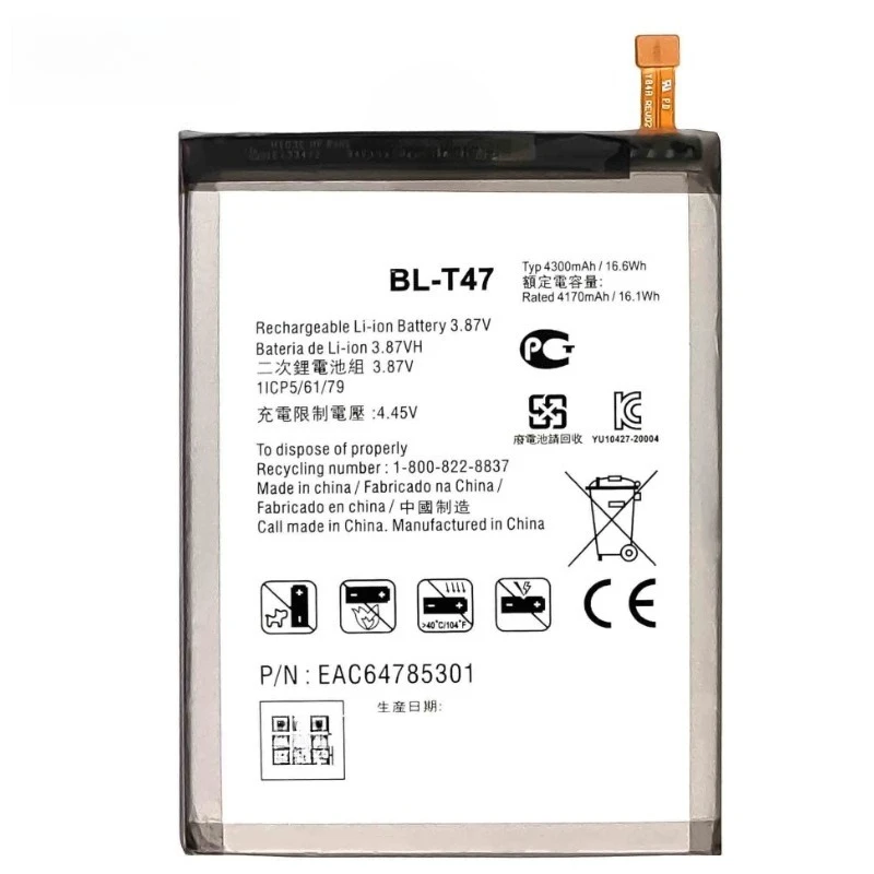 2pcs For LG Velvet LMG900TM Velvet 5G  BL T47 G9  Mobile phone Batteries BL-T47 4300mAh Battery