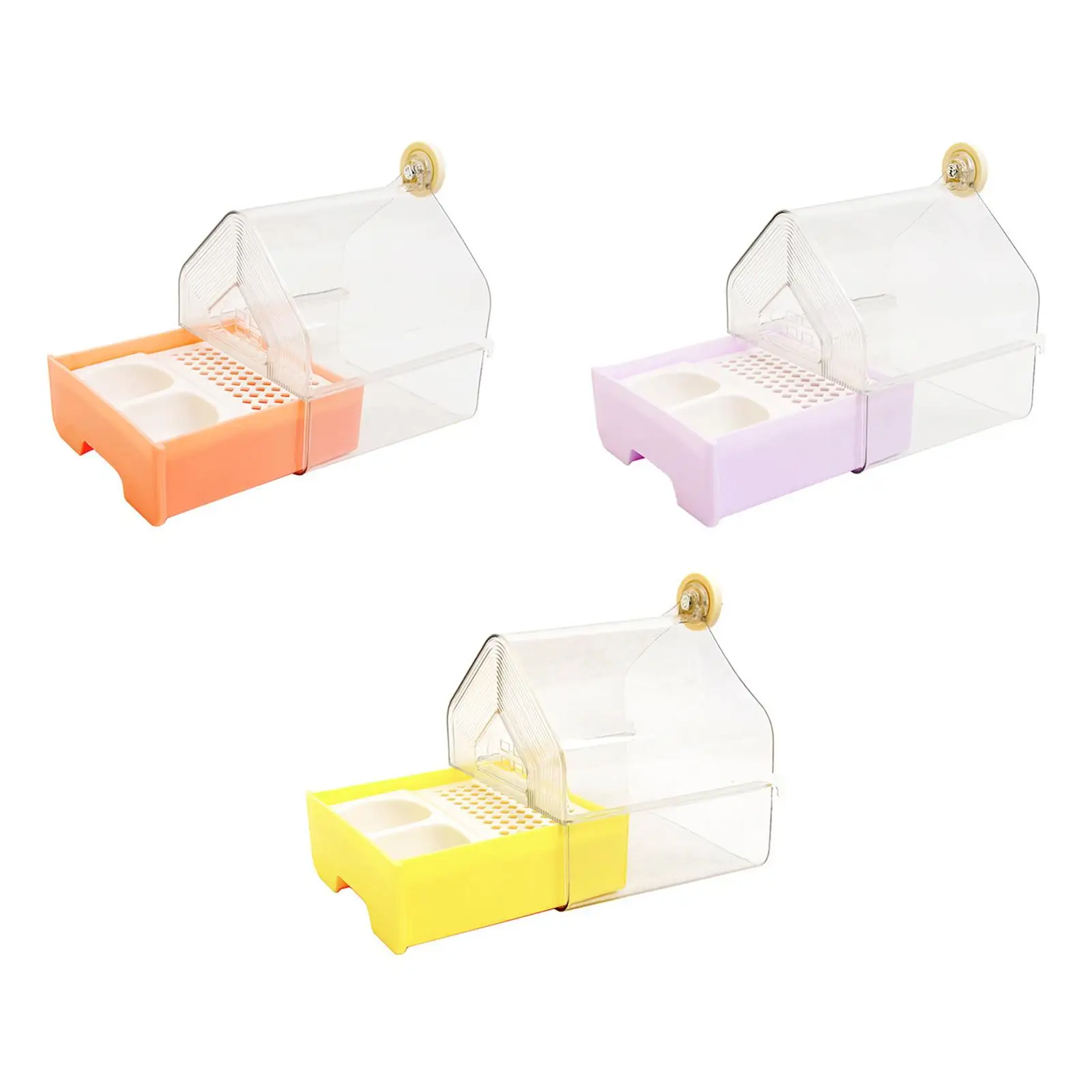 Parrot Bathing Box Bird Cage Accessory Parrot Bath Tub Accessory for Finches Parrots Like Lovebirds Mannikin
