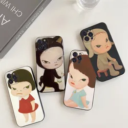 Yoshitomo Nara Phone Case For iPhone 14 11 12 13 Mini Pro XS Max Cover 6 7 8 Plus X XR SE 2020 Funda Shell