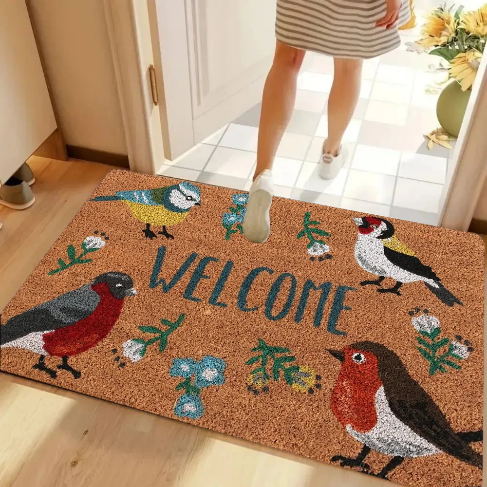 1 Piece of Cute Bird Door Mat A Must-have for Bird Lovers Non Slip Carpet for Bedroom Doors Bathroom Entrances Home Decorations