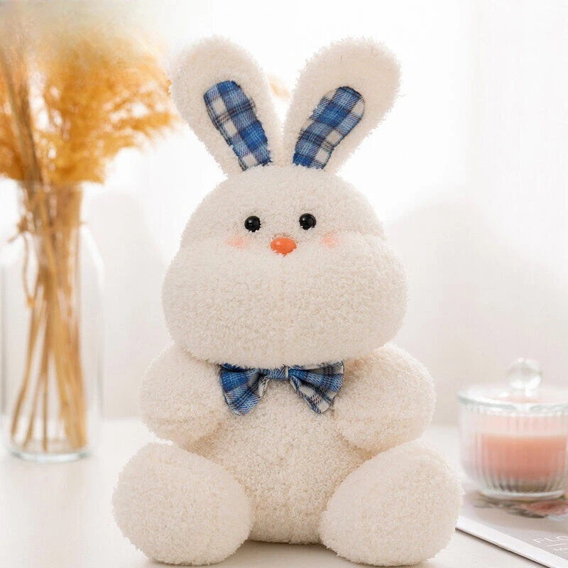Urocza Miękka Pluszowa Zabawka Króliczek Kawaii Dziecięca Miękka Kreskówkowa Maskotka Wypchana Lalka Poduszka Dekoracja Pokoju Dziecięcego Prezent na Boże Narodzenie Urodziny