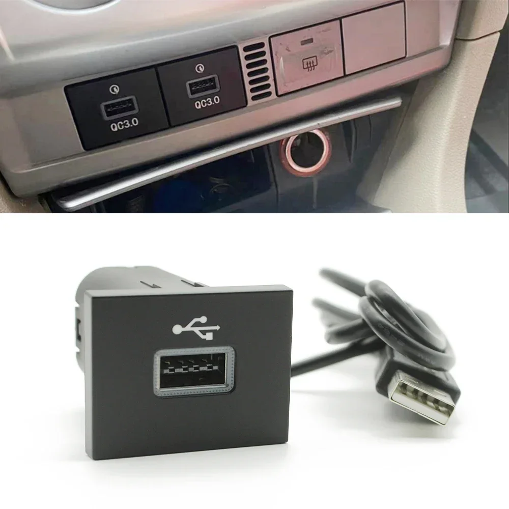 Car Silver USB Input Adapter Audio Radio U-disk Flash Socket Interface Cable for Ford Focus 2 Mk2 2009-2011