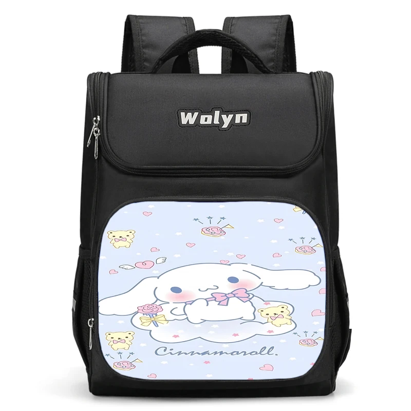 Grand sac à dos Cinnamoroll rose pour enfants, sac d'école pour garçons et filles, sac à dos de voyage pour hommes et femmes, durable et multi-compartiments, mignon