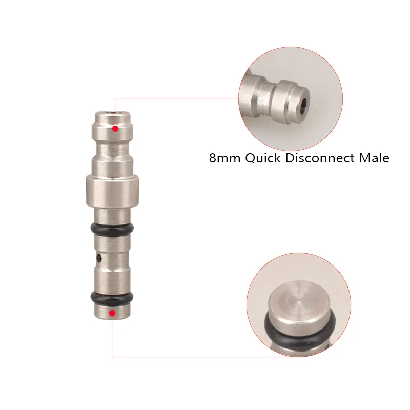 HPA Scuba Stainless Steel Filling Probe Quick Charging Adapter Valve 8mm Fill Nipple For High Pressure Air Compressed Fittings