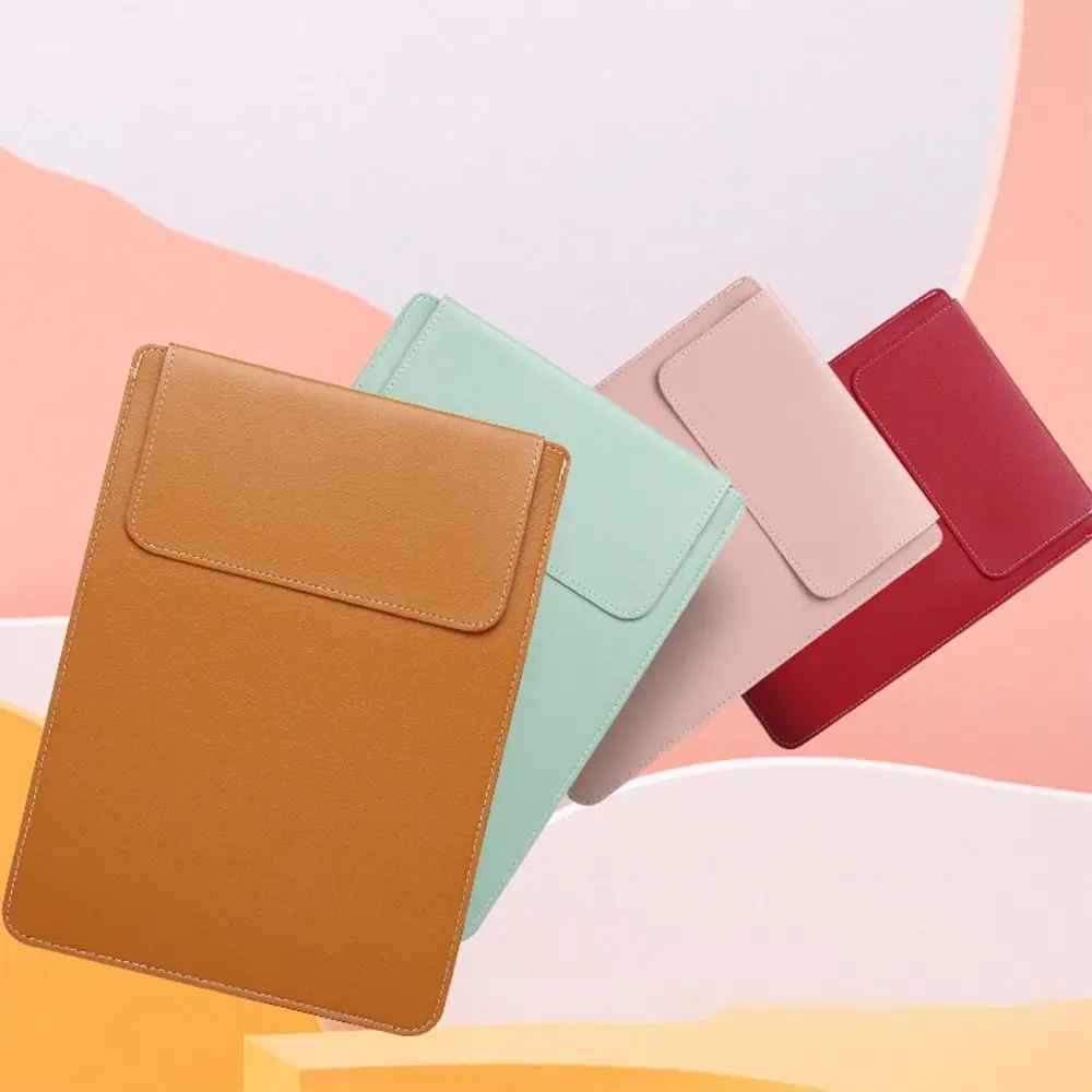 Colorful PU Leather+Plush Laptop Sleeve Case Ultra Thin Portable Ultrabook Cover Shockproof Notebook Protective Pouch Office