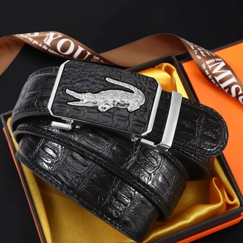 

Men's automatic buckle alligator leather fashion casual luxury high-end gift watch band versatile lightweight elegant