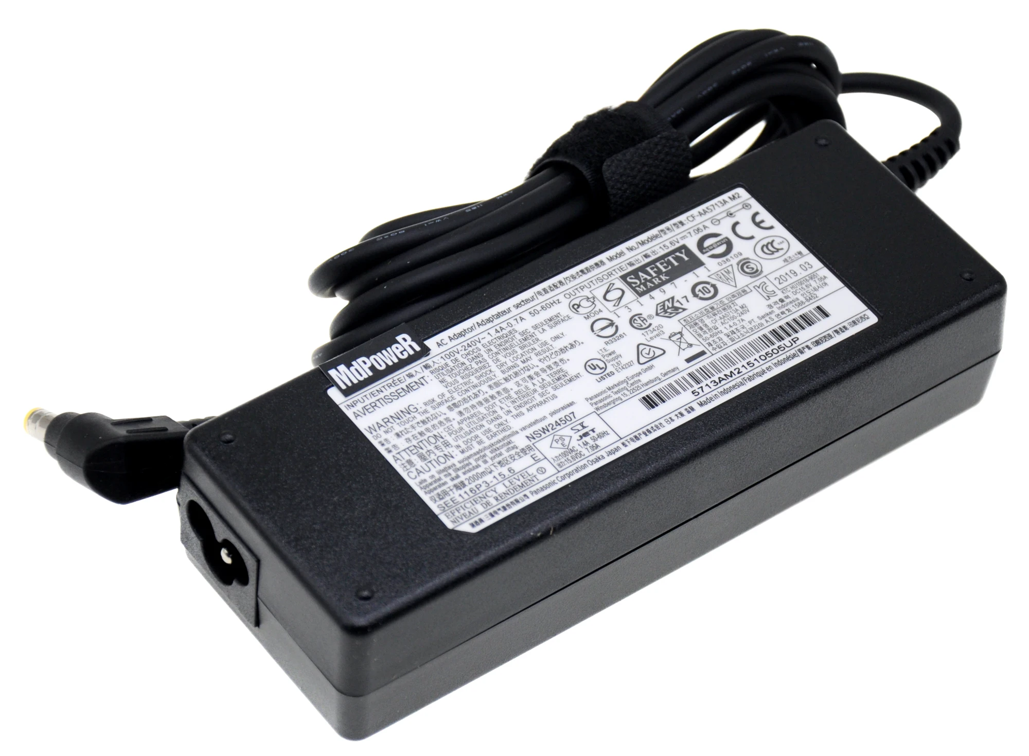 Imagem -04 - Genuine Cf-aa5713a2e 15.6v Adaptador de Energia ac para Panasonic Toughbook 7.05a Cf31 Cf52 Cf-53 Cf-aa5713a m1 m2 Cf-aa5713a Carregador