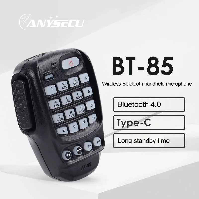 BT-85 Bluetooth Wireless Handheld Microphone Huanyu BT-85 MIC Suitable For YAESU UV Segment FTM Car Radios MH-48 SSM-85D