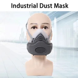 Industrial Half Face Dust Mask Respirator Cotton Filters Anti Pollen For Carpenter Polishing Daily Haze Breath Protection
