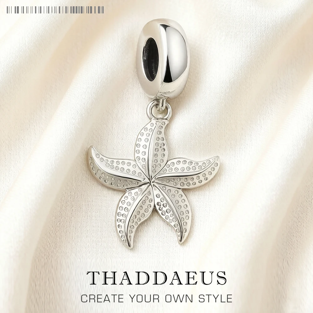 Starfish Dangle Charm Pendant Spring Brand New 925 Sterling Silver Trendy Ocean Gift For Women Jewelry