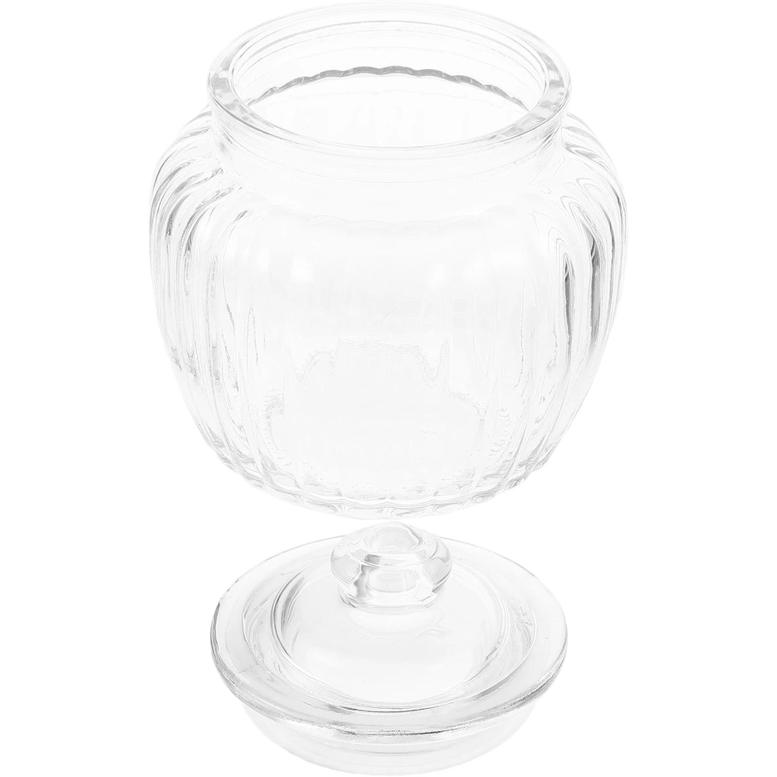 

Clear Glass Airtight Canister Multi-Functional Tea Coffee Storage Jar PP Silicone Sealed Food Container