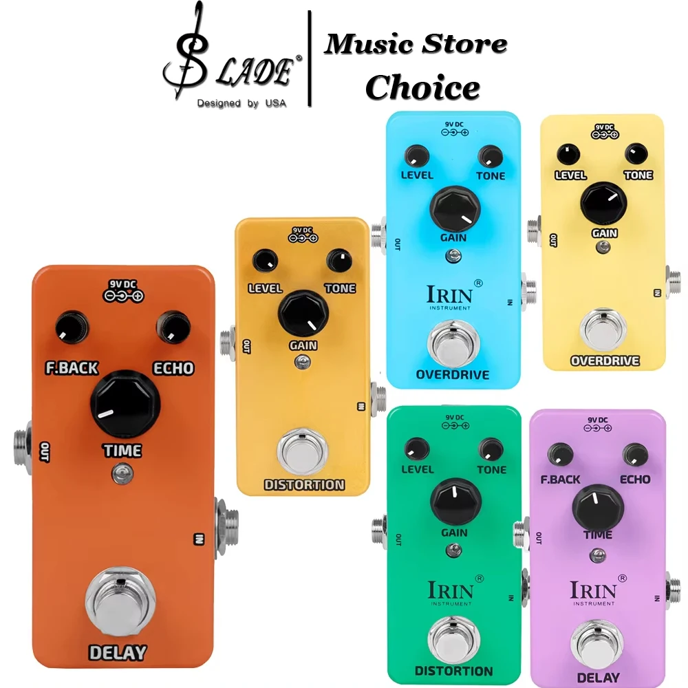 IRIN Electric Guitar Effect Pedal Delay Distortion Overdrive Pure Booster Effect Pedal True Bypass Electric Guitar Accessories