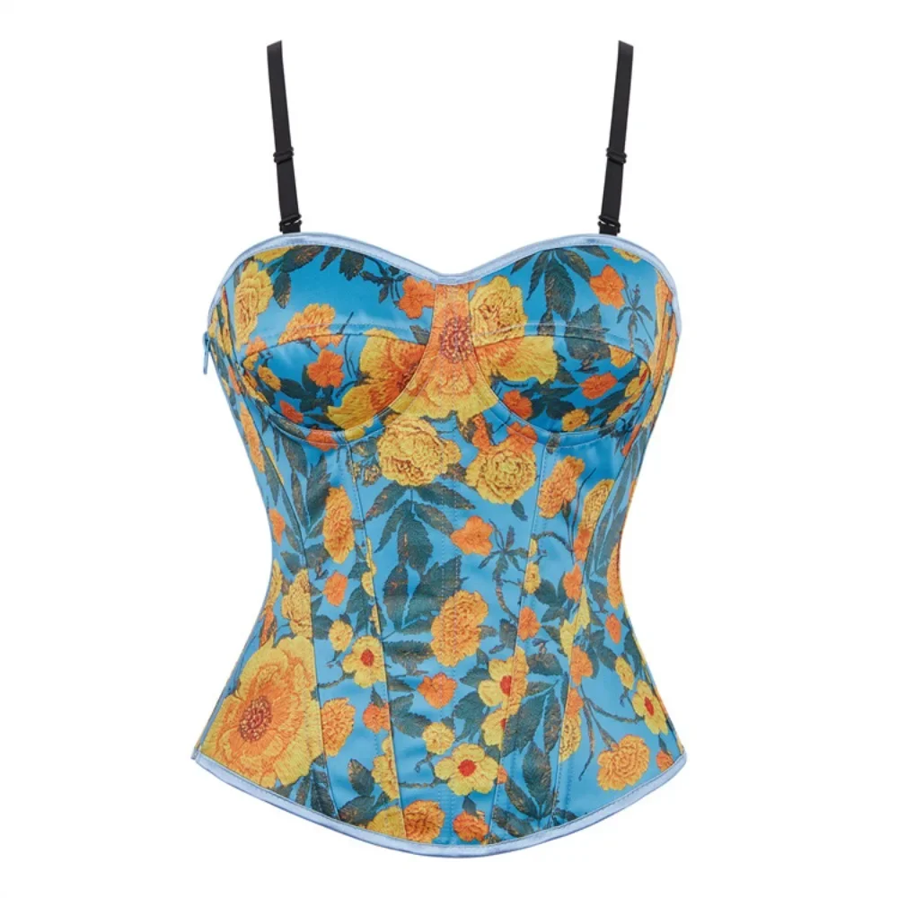 女性ヴィンテージセクシーなレースアップコルセットトップオーバーバストビスチェベストゴシックパーティーキャミソールファッション痩身ブラジャー付き