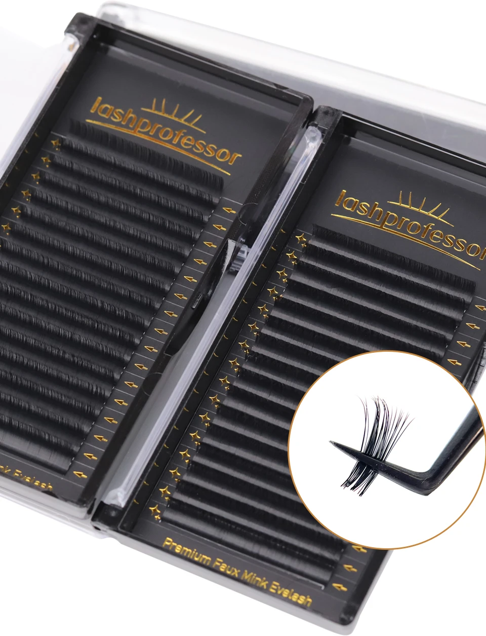 Extensión de pestañas clásica, 16 filas, pestañas suaves de imitación de visón, maquillaje de volumen ruso, pestañas profesionales, maquillaje de pestañas individuales