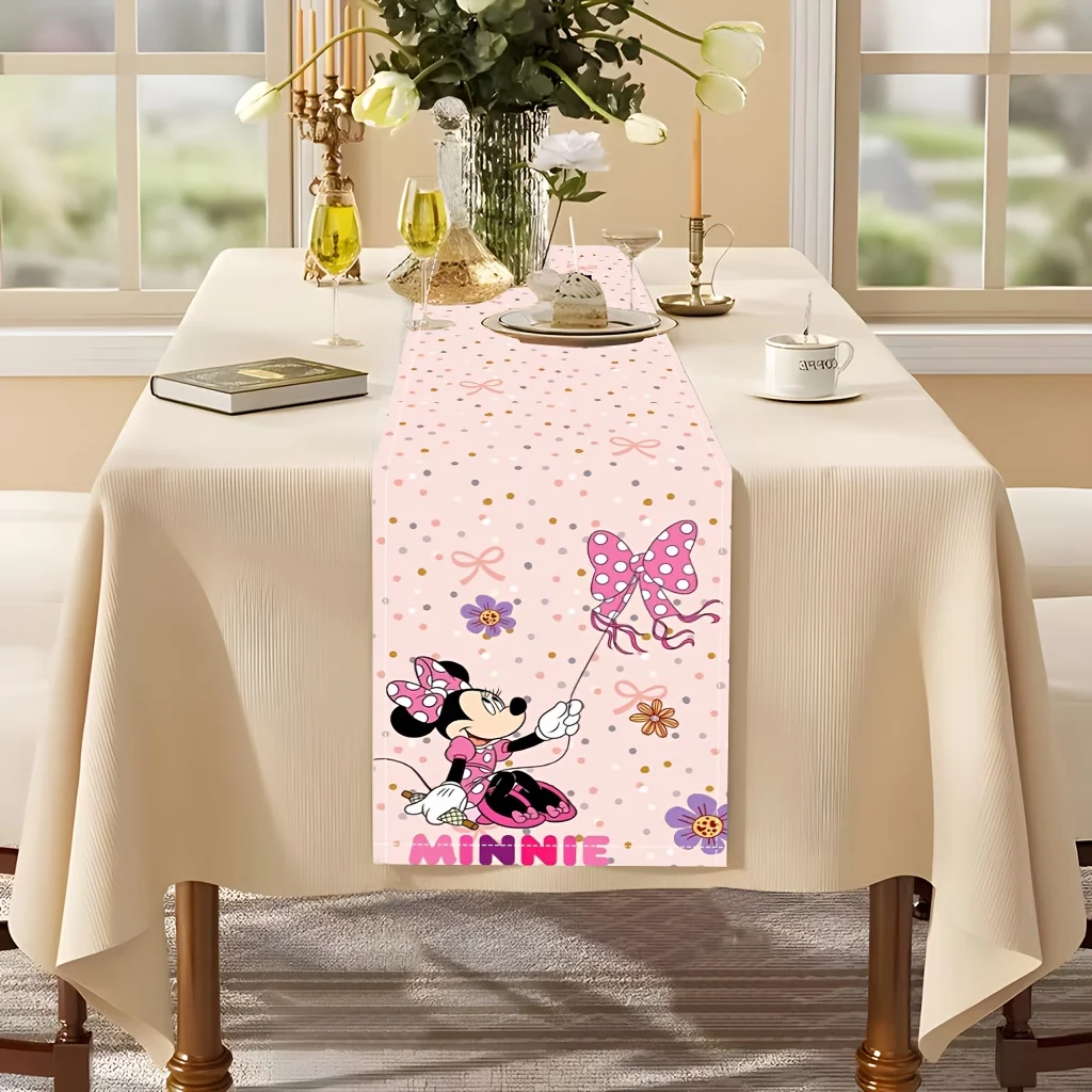 

1 Piece Disney 1Pc Minnie Cartoon Table Runner, Suitable for Family Gatherings Indoors, Suitable for Family Gatherings, Parties, Wedding Decorations, Farmhouse Style
