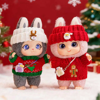 17cm Christmas Exquisite Lovely Doll Vinyl Face Plush Toy Curly Haired doll Wearing Clothes Birthday Christmas Gift for Kid Girl