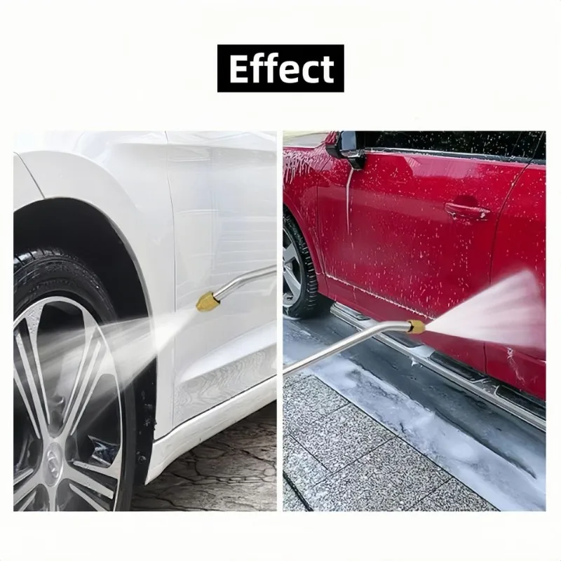 مسدس غسيل سيارات عالي الضغط على الطراز الساخن لعام 2025 مع مدفع فوم وفوهات-مسدس قصير من سبيكة متعددة الوظائف لتنظيف فعال