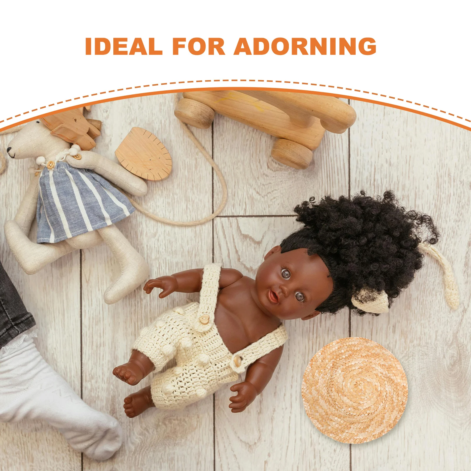 Mini Strohoed Geweven Tarwestro DIY Craft Decor voor Poppenhuis Home Micro Landschap Ornament Foto Prop Accessoire