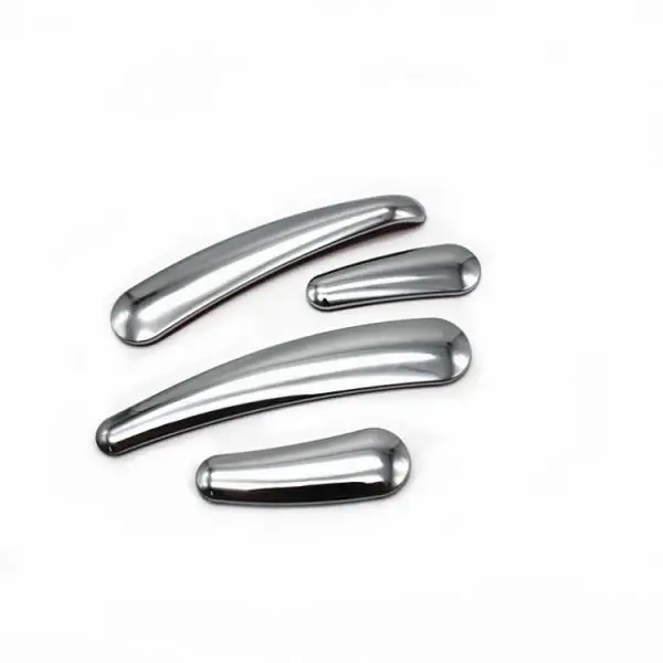 Chrome Inserts Swing Arm Frame Stickers Contoured Pair for Softail Series 2008 to 2017 Fitment