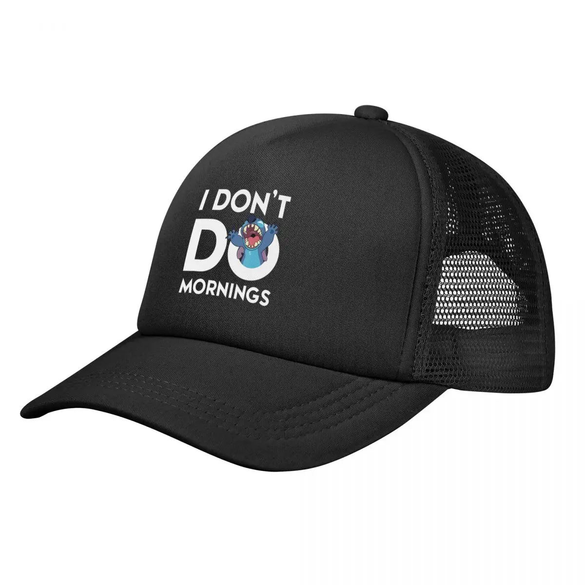 Custom Stitch Anime Baseball Cap for Men Women Adjustable I Don't Mornings Trucker Hat Sun Protection