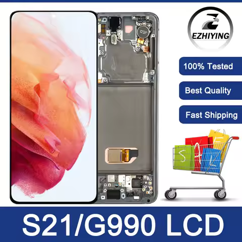 6.2'' Dynamic AMOLED Display For Samsung S21 G990F G991B Lcd With Frame For Samsung S21 G990 G991 Display Touch Screen Digitizer