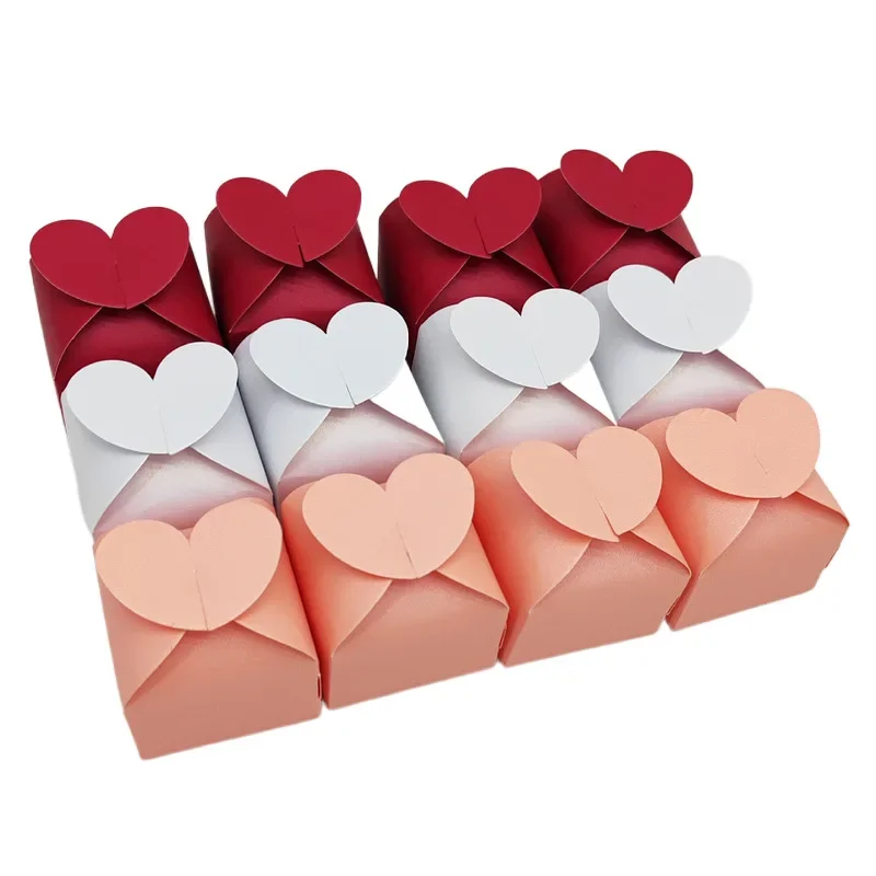 20/30/50Pcs 다채로운 사랑 심장 사탕 선물 상자 결혼식 호의 선물 초콜릿 포장 상자 생일 발렌타인 데이 파티 공급