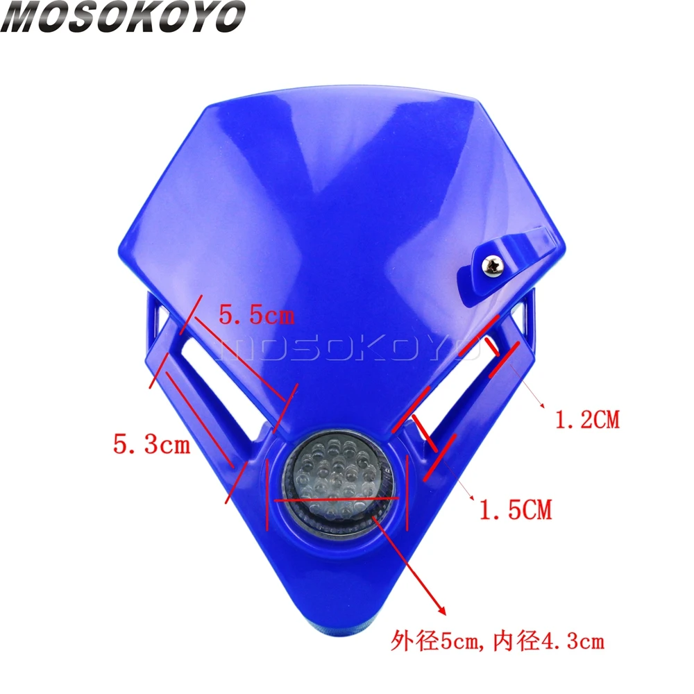 Motocross Mini Headlight LED Dirt Bike Supermoto Head Light Fairing for Gas Gas TXT Pro EXC 250 280 Yamaha Kawasaki Suzuki Honda