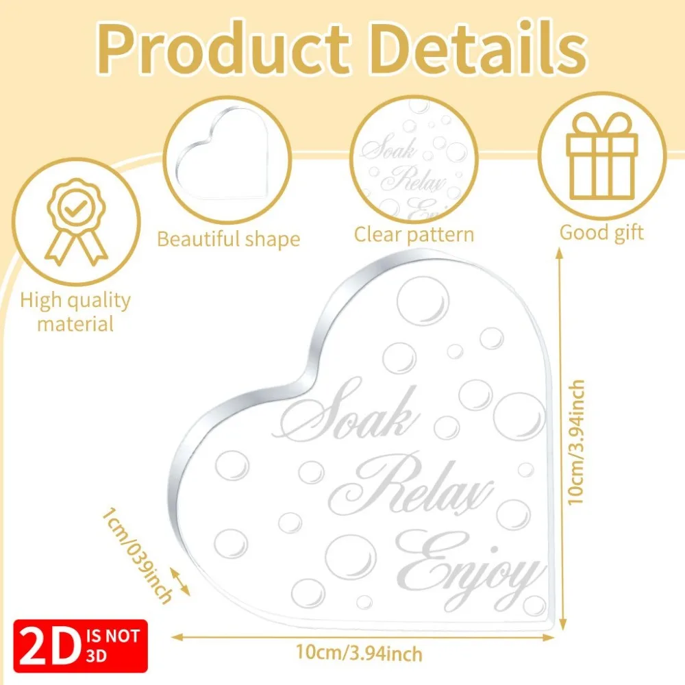 2D Plane - Immersive Relaxing Bathroom Bubble Decor Sign, Ramadan Mother's Day Gift Tabletop Art Plaque