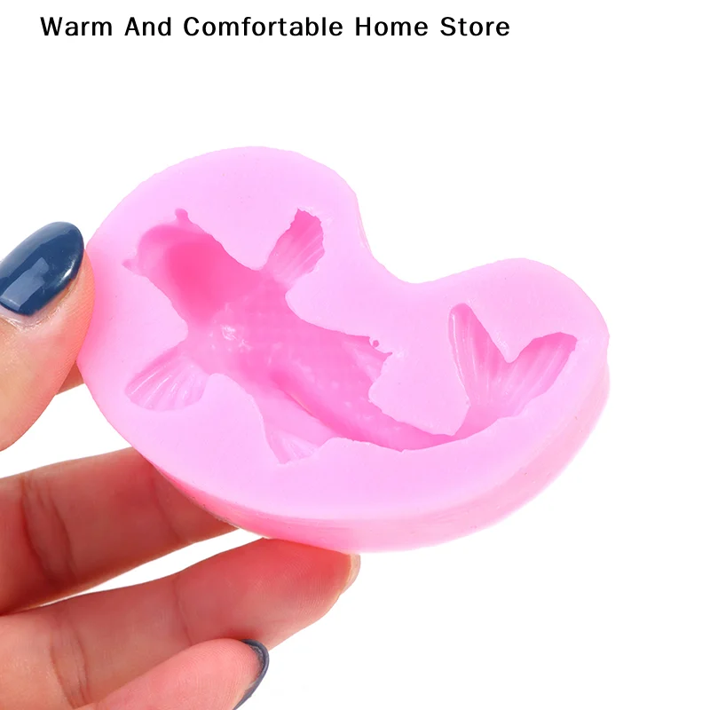 【SE】1pcs Fish Shape Silicone Handmade Soap Mould Diy Making Soaps Candle Chocolate BPA Free Fondant Clay Decoration Cake Tools