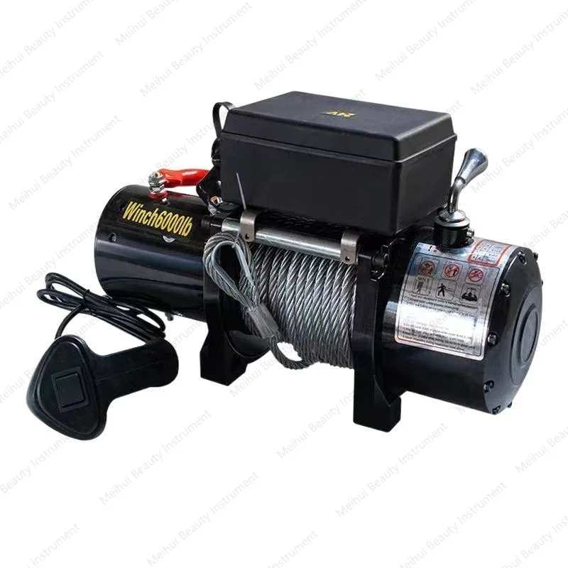 Electric Winch 12v24v Car Traction Electric Hoist Truck Hoist Wire Rope Crane Hoist