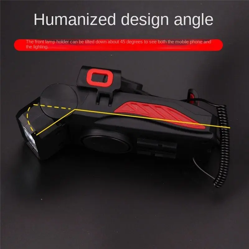 NEW HOT In Stock-Usb Rechargeable Bike Headlight Waterproof Cycling Light Bike Horn And Power Bank Frontlight For Outdoor Cyclin - view 3