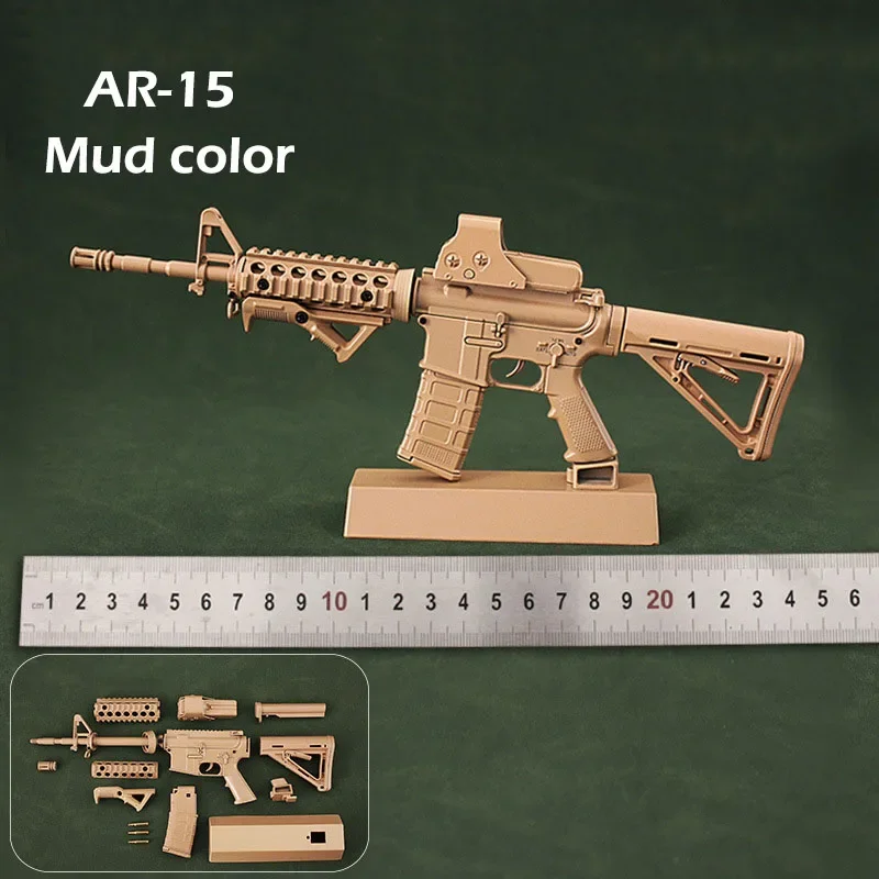 ชุดโมเดลโลหะสำหรับหนีบ AK47 1: 3เพื่อการตกแต่งที่สร้างสรรค์ของขวัญสำหรับเด็กผู้ชาย (ไม่สามารถยิงได้)