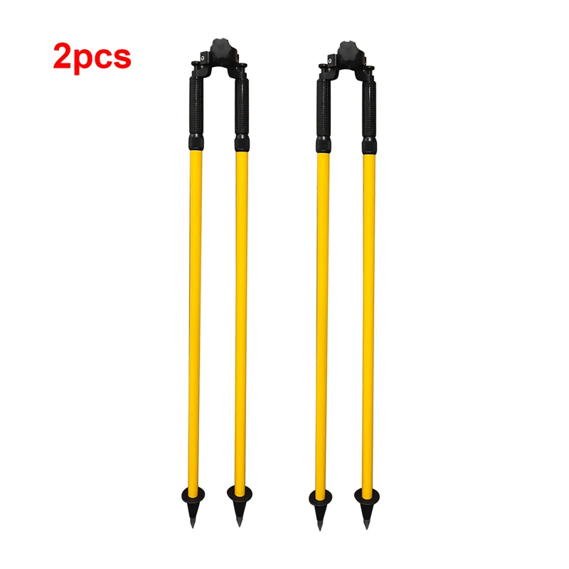 

2pcs Surveying Pole Thumb Release Bipod For Prism Pole Nikon South Total Station GPS GNSS Green and Yellow