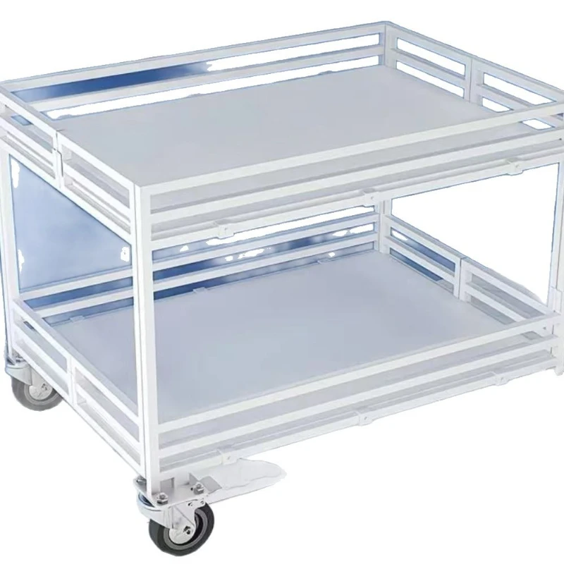 

Stall folding trolley thickened supermarket shelves mobile night market mobile multi-functional night market stall trolley