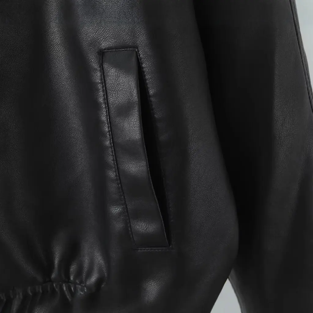 

Fall Women's Casual Versatile Retro Fashion Leather Jacket Collared Coat European And American Style Supply