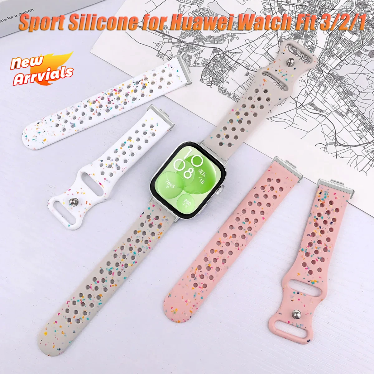 الرياضة سيليكون حلقة لهواوي ساعة صالح 3 2 1 الفرقة SmartWatch سوار حزام الساعات Correa لساعة هواوي Fit3 Fit2 Fit1 حزام