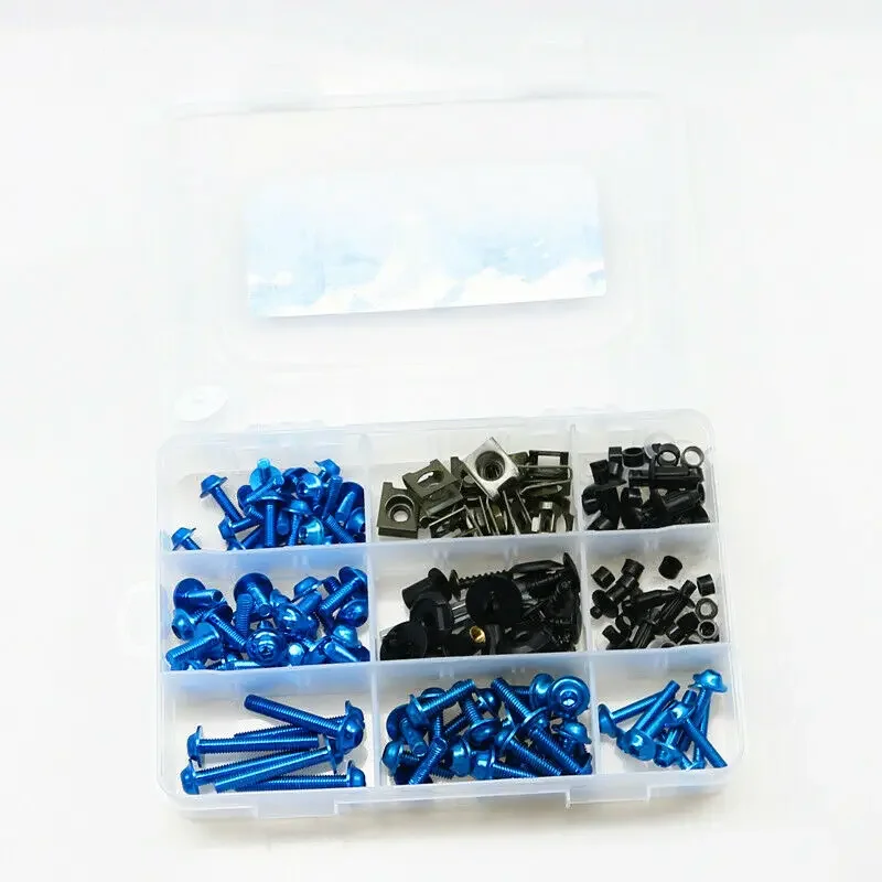 Racing Running Motorcycle Fairing Screws Bolt Nuts Kit Bodywork Fasteners Clip