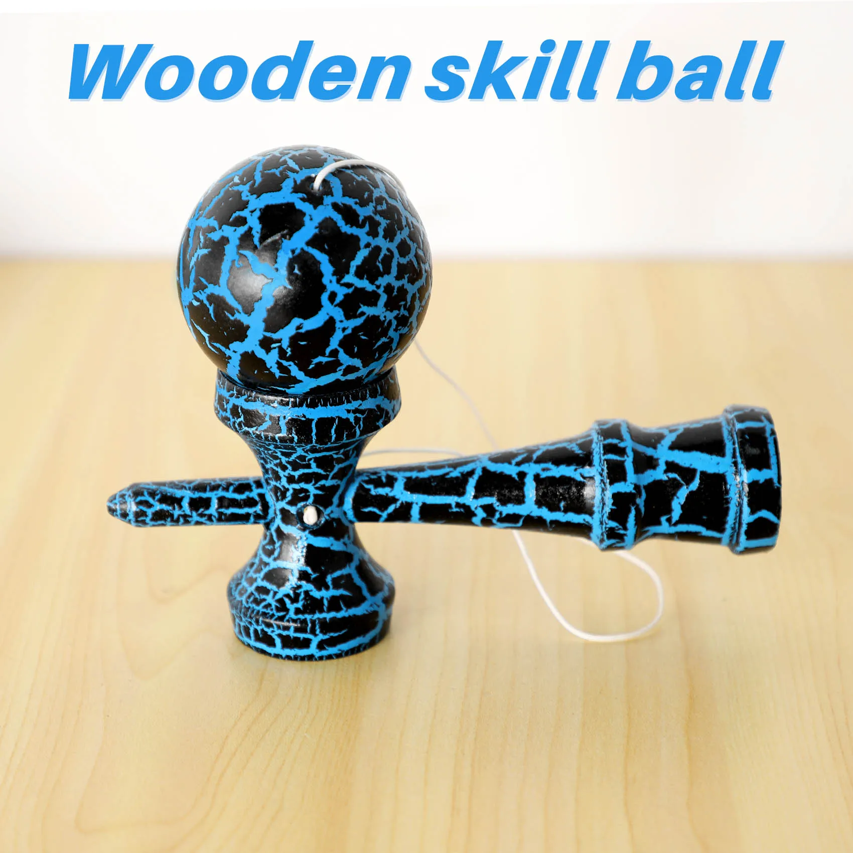 Wooden Toy Outdoor Sports Kendama Toy Ball Children and Adults Outdoor Ball Sports Crack Beech Wood Colorful Design Black and