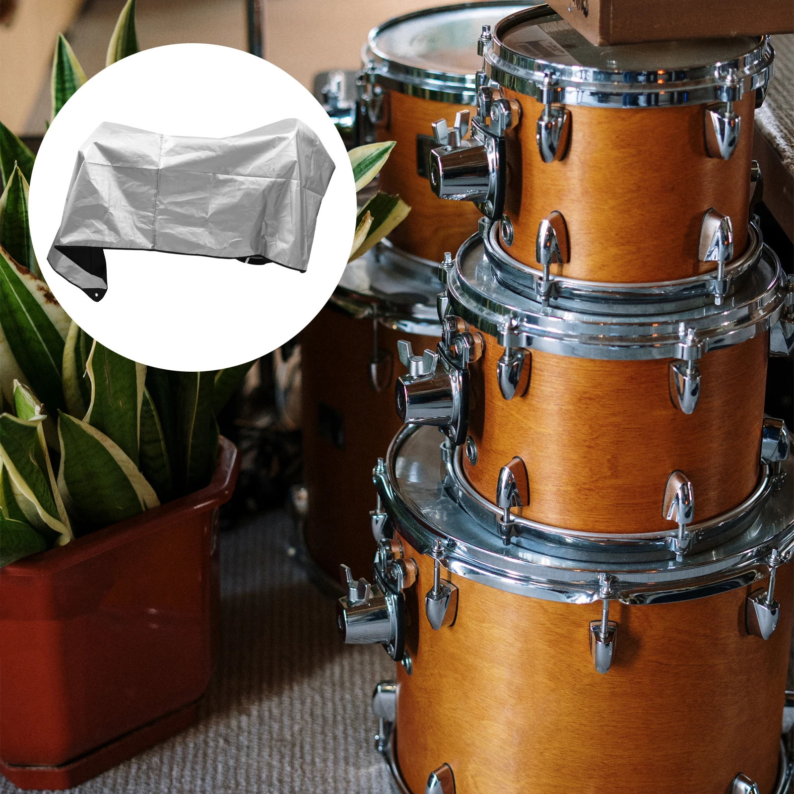 

200x250cm Waterproof Sunscreen Drum Cover Easy to Use Clean Store Protection Drum Protective Cover Instrument Supply
