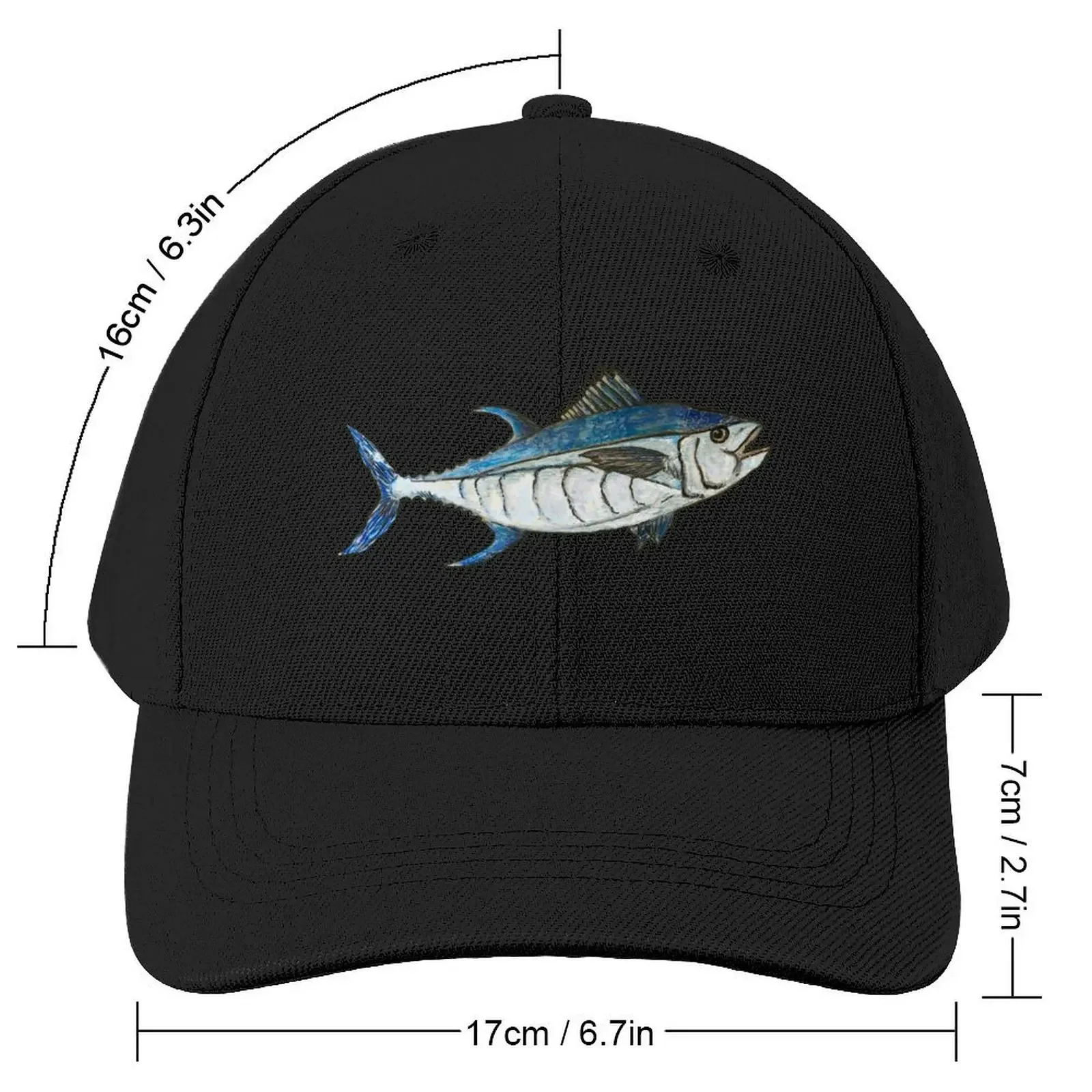 Atlantic Bluefin Tuna Baseball Cap Sports Cap Beach Outing Boy Women's