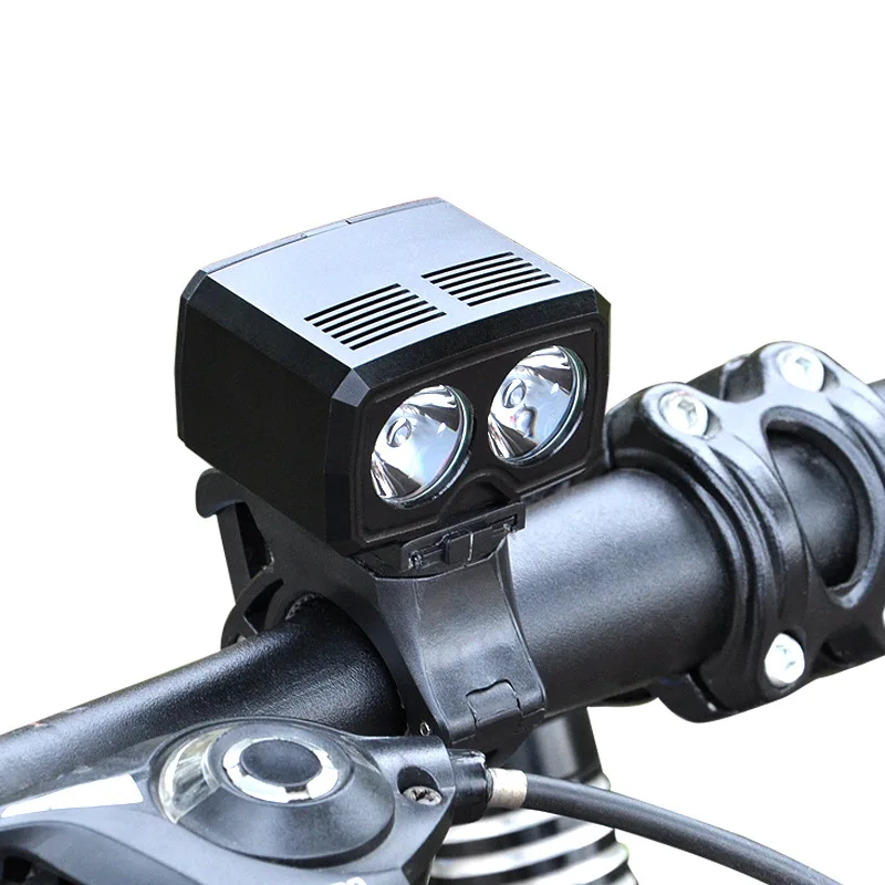 

Bicycle Lights Lantern Strong Light Headlamp USB Dual Core Lamp Beads 5 Modes Led Bike Light Spare Parts Outdoor Cycling Torch